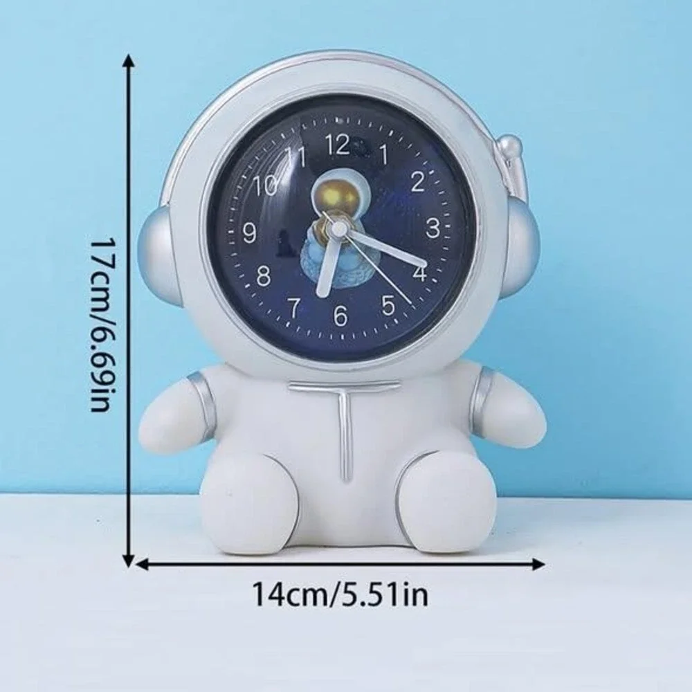 Astronaut Alarm Clock and Piggy Bank White Silver Space Man Desk Decor KIDS ROOM